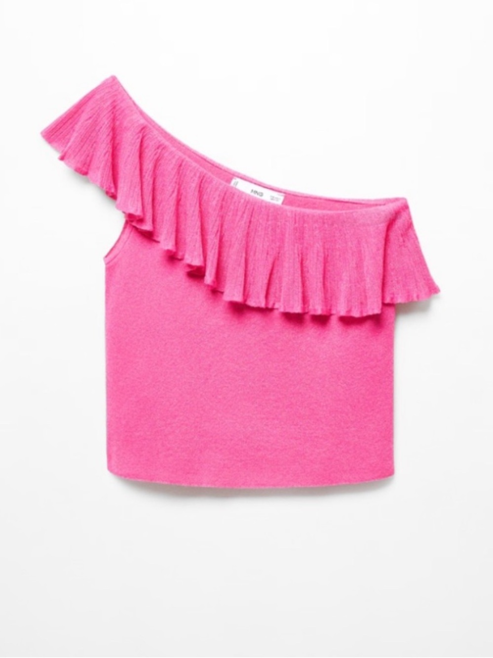 Mango Pink Off-Shoulder Crop Top